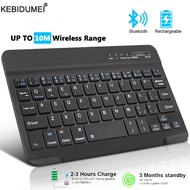 Portable Mini Wireless Keyboard Bluetooth Keyboard 7in/10in For ipad Phone Tablet English Rechargeable keyboard For Android ios Windows