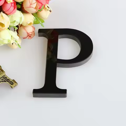 20cm high26 Alphabet DIY 3D Wall Decal Decorations Black English Alphabet Decal Home Wall Party Deco