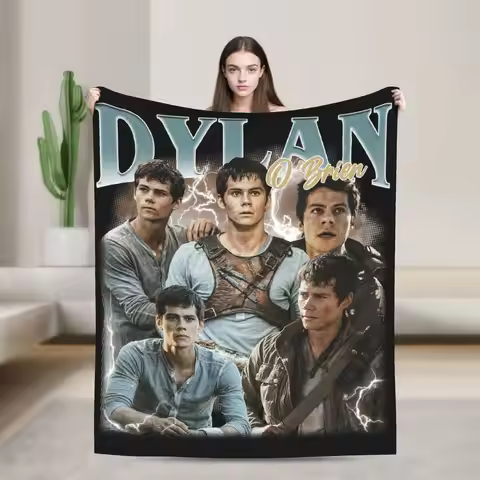 Vintage Dylan Obrien Maze Runner O'Brien Blankets Flannel Winter Super Soft Throw Blanket for Sofa O
