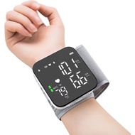 Digital Wrist Blood Pressure Monitor Smart Sphygmomanometer Tonometer Cuff Tensiometer Heart Rate Pu
