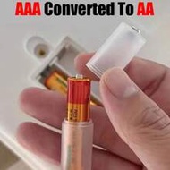 4pcs High Toughness Plastic Aaa To Aa Battery Adapter Lithium Ion Converter Portable Battery Sleeve 