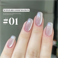 MIANEL 12ML 1-12 PCS Drunk Tango Glass Beads Cat Eye Gel Nail Polish Crystal Cat Eye Gel Polish red 