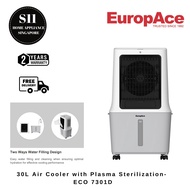 EuropAce ECO 7301D : 30L AIR COOLER with PLASMA STERILIZATION - 2 YEARS WARRANTY