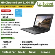 HP ChromeBook 11 G4 EE: 11.6-inch | Intel Celeron N2840 | 16GB eMMC SSD | 2GB RAM | Chrome OS