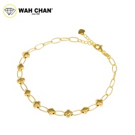 WAH CHAN 916 Gold Bracelet - Diamond Clover OSB1231