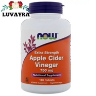 Now Foods Apple Cider Vinegar, Extra Strength, 750 mg, 180 Tablets