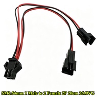 SM2.54mm 1 Female To 2 Male 2P-4P,Male to Female 2P-6P Terminal Wire 20CM 26/22AWG Electronic Wire C