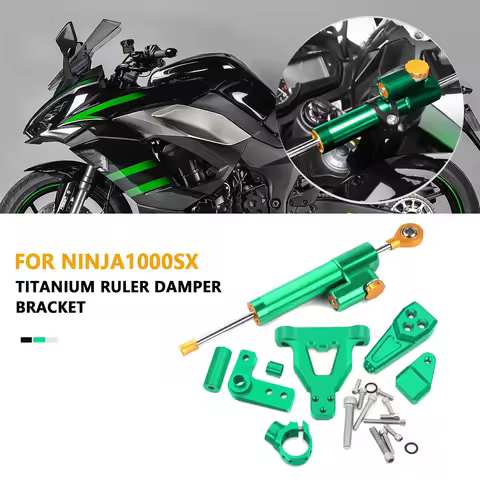 For NINJA 1000SX Z1000SX Titanium Ruler directional Damper Bracket Steering Damper Stabilizer Bracke