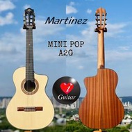【iGuitar】 Martinez MINI-POP 含Double A2G拾音器雲杉單板36吋缺角古典吉他