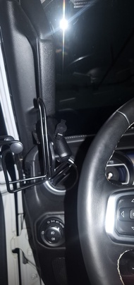 ตัวยึดโทรศัพท์มือถือแบบพิเศษสำหรับพนักพิงรถ Jeep Wrangler JL ตัวยึดแก้วน้ำ RAM 1 นิ้ว ติดตั้งแบบไม่ท