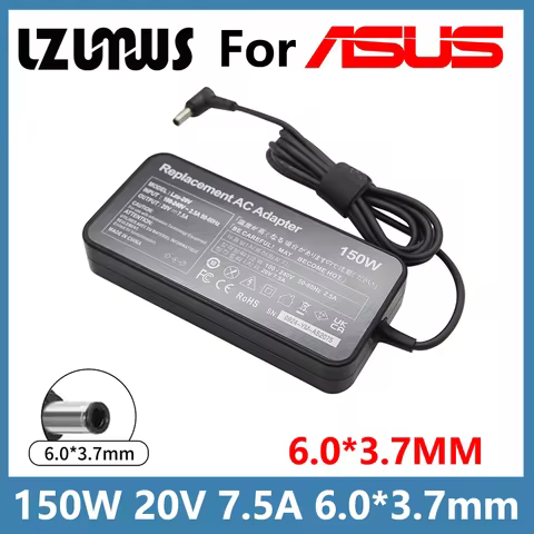 20V 7.5A 150W 6.0*3.7mm Charger AC Notebook laptop adapter For ASUS Rog FX95D VX60G TUF Gaming A15 F