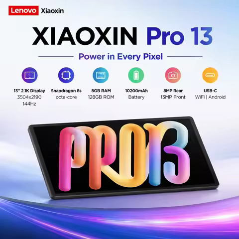 Lenovo Original Xiaoxin Pad Pro 13'' 144Hz 3.5K Screen TB376FC Snapdragon 8s 128GB 256GB Rom 10200mA