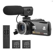 FLS 4K Digital Video Camera WiFi Camcorder DV Recorder 56MP 18X Digital Zoom 3.0 Inch IPS Touchscreen Supports14862