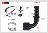 AK121 Universal AN6 AN8 AN10 Push-on Hose End Fittings Fuel Oil Cooler Hose Fitting 0 45 90 180 Degree Reusable Connection Adapter