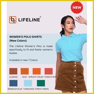 ● ◎ ∆ Lifeline Women's Polo Shirt (Almond | Rust | Apricot | Tomato | Bermuda | Turquoise | Forest