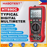 【Local Stock】HABOTEST HT890C Digital Multimeter 1000V AC/DC 4000 Counts NCV High Precise Multimeter 