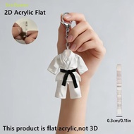 [fireflowerM] Taekwondo Acrylic Ornament Keychain 2D Flat Sports Themed Pendant Charm for Martial Ar