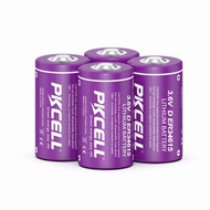 PKCELL D Cell Battery 3.6v Lithium Battery ER34615 19000mAh 4 Counts