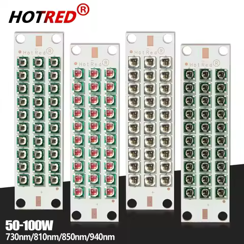 High Power LED Chip IR Infrared 730nm 810Nm 850nm 940nm Deep Red 660nm 30W 50W 100W Grow Plant Light