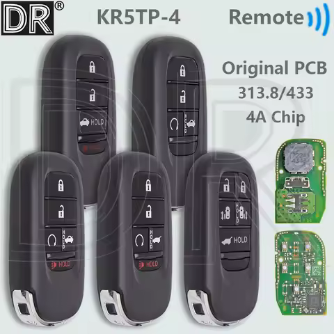DR Original PCB 4A Chip 313.8 /433MHz Proximity Car Remote Key KR5TP-4 For Honda Accord HRV FIT XRV 