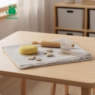 [Kesoto] Pottery Linen Mat Absorbent Clay Modeling Cloth Washable Pottery Work Mat for Kids, Kinderg