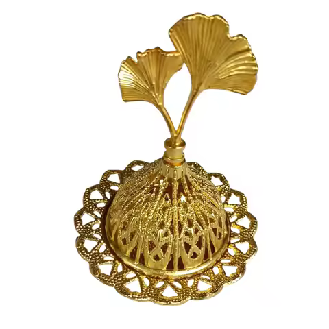 New Gold Incense Burner Middle East Arab Metal Incense Holder Star Moon Hollow Ornament Home Decorat