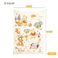 Tulip Fleece ผ้าห่มขนแกะเทียม 60x80 นิ้ว ลาย PF009 หมีพู Winie The Pooh ลิขสิทธิ์แท้ Disney ดิสนีย์ 