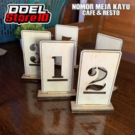 Plywood Table Numbers Cafe, Resto, Coffeeshop, Restaurant, Laser Cutting Number/s