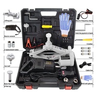 12V Car Electric Car Jack Kit Scissor Jack Impact Wrench Built-in Flash LED Light  Emergency Tool Ti