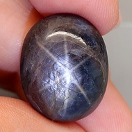 14.34 Carats Natural Star SAPPHIRE 6 Rays Bluish Brown 14.5x12.5x7.4mm Oval Cab