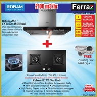 (Combo) Robam A852 Hood With Hob B272 / B276 / ZG830B / G370 / Robam 76H1S Ultra Slim Hood