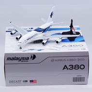 Air Plane Jcwings 1/200 Alloy Material Airplane Model Malaysia Airlines A380 9M-MNF