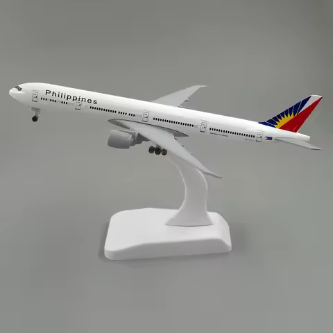 19cm Philippine Airlines Aircraft Model Boeing 777 with Landing Gear B777 B747 Airplane Children Kid