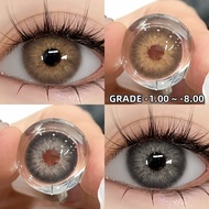 EYESHARE Myopia Color Contact Lens Brown Gray Graded Degrees Contact Lens 2PCS Pattaya Series for 1 