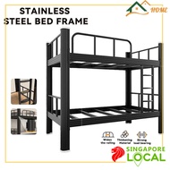 HK Frame Double Decker Bed Stainless Steel Single High Load-bearing
