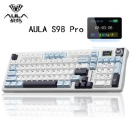 AULA S98pro Wireless Mechanical Keyboard Gasket Hot-swap Gaming Keyboard with Mini TFT Color Screen 