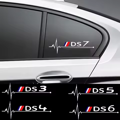 2Pcs Car Windows Sticker For Citroen DS3 Cabrio DS4 DS5 DS6 DS7 DS9