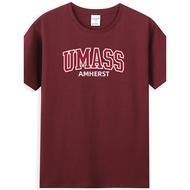 Massachusetts University Amerster Sub-School UMASS AMHERST Short-Sleeved Printed Top Men's T-Shirt S