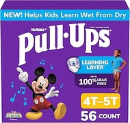 Pull-Ups Boys' Potty Training Pants Training Underwear Size 6, 4T-5T, 56 Ct