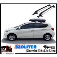 Taka Roofbox Carbon Look Md-320B Slim Design with Roof Rack