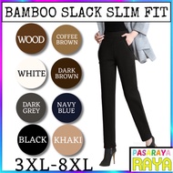KGT BAMBOO Slack SLIMFIT Seluar BAMBOO Slack 230 GSM Tebal Slim Fit Plus Size 3XL to 8XL PEREMPUAN S