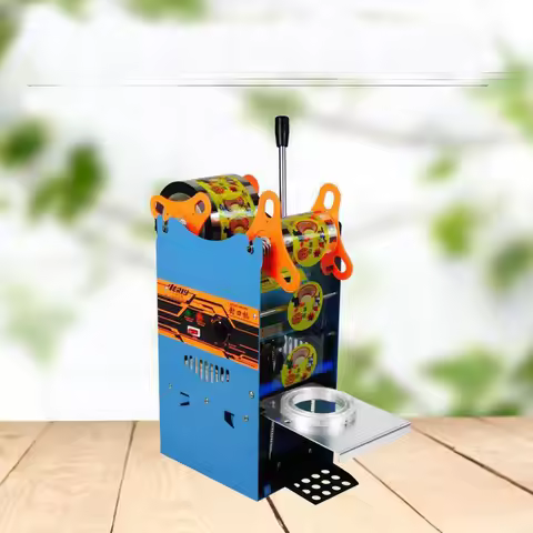 WY802F Manual Cup Sealing Machine Plastic or Paper Bubble Tea Cup Sealer 220V