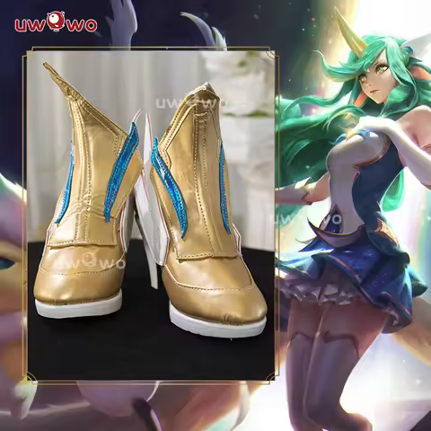UWOWO Soraka Shoes Game LOL: Star Guardian Soraka SG Cosplay Shoes Size 35-44 Halloween Shoes