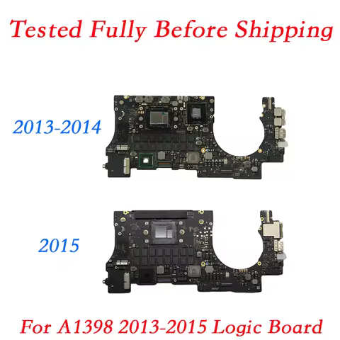For MacBook Pro Retina 15' Logic Board A1398 Motherboard 2013 2014 2015 Year CPU I7 8GB 16GB