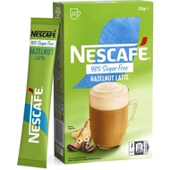 Nescafe 98% Sugar Free Hazelnut Latte Coffee Sachets 10 Pack - Australia