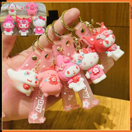 พวงกุญแจอะนิเมะ Sanrio น่ารัก Hello Kitty My Melody Kuromi Cinnamoroll ตุ๊กตาจี้คาวาอิจี้ตกแต่งของเล่นของขวัญ