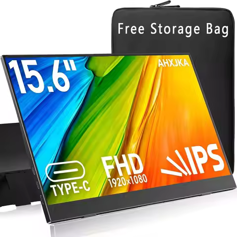 15.6 Inch Portable Monitors 72%sRGB 1920*1080P FHD IPS 16:9 With Type-C Mini HDMI For Laptop Phone T