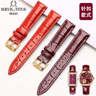 Titus TITUS Cowhide Watch Strap Pin Buckle Leather Strap 14 16 18mm Watch Bands T06-033/034C69