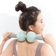 伴佳家 雙球按摩滾輪 背部頸部按摩器 按摩球 瑜珈棒 按摩滾輪 瑜