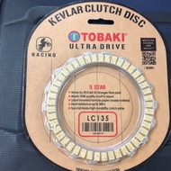 TOBAKI CLUTCH PLATE RACING SET (KEVLAR) LC135 / Y125Z / Y150Z / RXZ / 5PV / FZ150 / SRL110 / Y110 / 